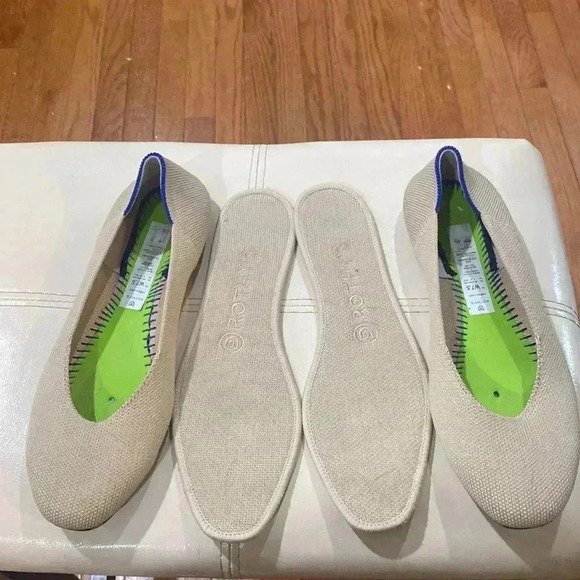 Rothy’s Ecru Round Toe Ballet Flats Sz 7.5 - Picture 5 of 6